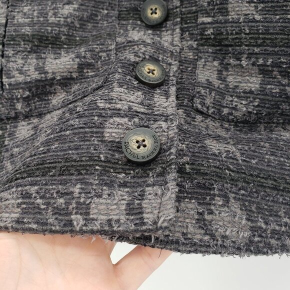 RACHEL ROY Eyelash Tweed Cargo Mini Skirt Charcoal Gray Dark Navy Taupe Tan 4 - Picture 4 of 11
